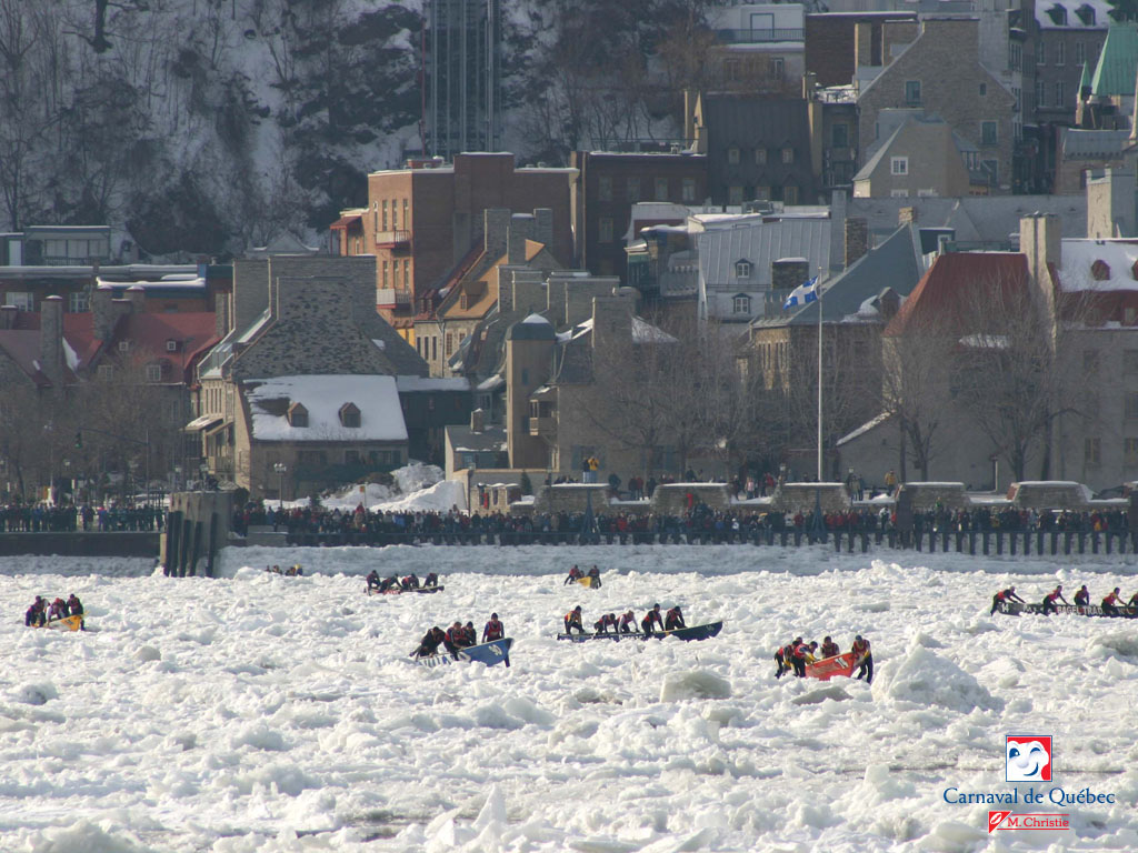 Quebec winter fest river race